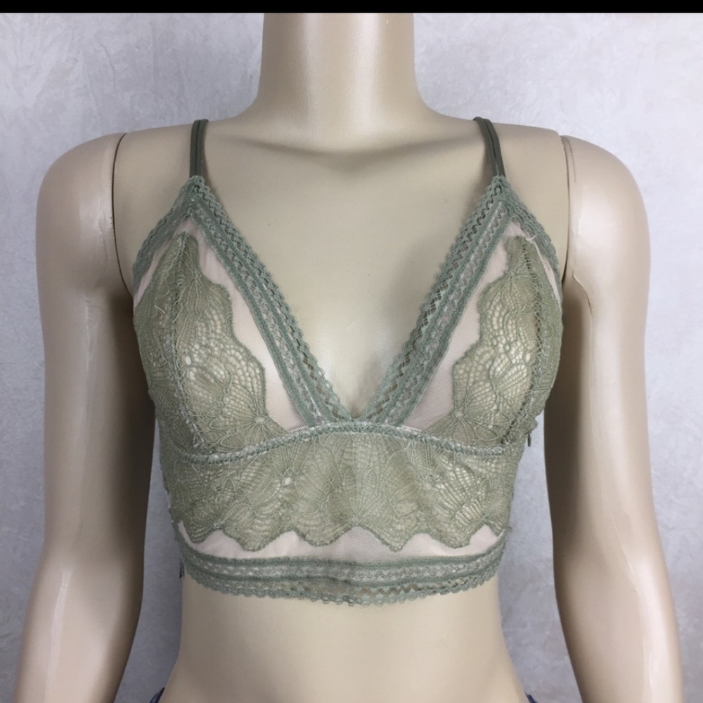 Victoria’s Mesh and Green Bralette